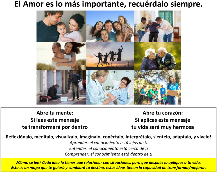 El Amor es lo mas importante, recuerdalo&nbsp;siempre.